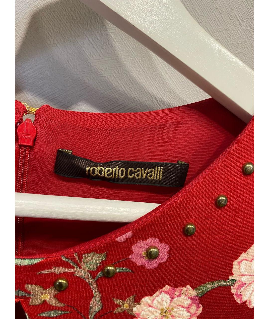 ROBERTO CAVALLI Мульти шерстяное коктейльное платье, фото 3