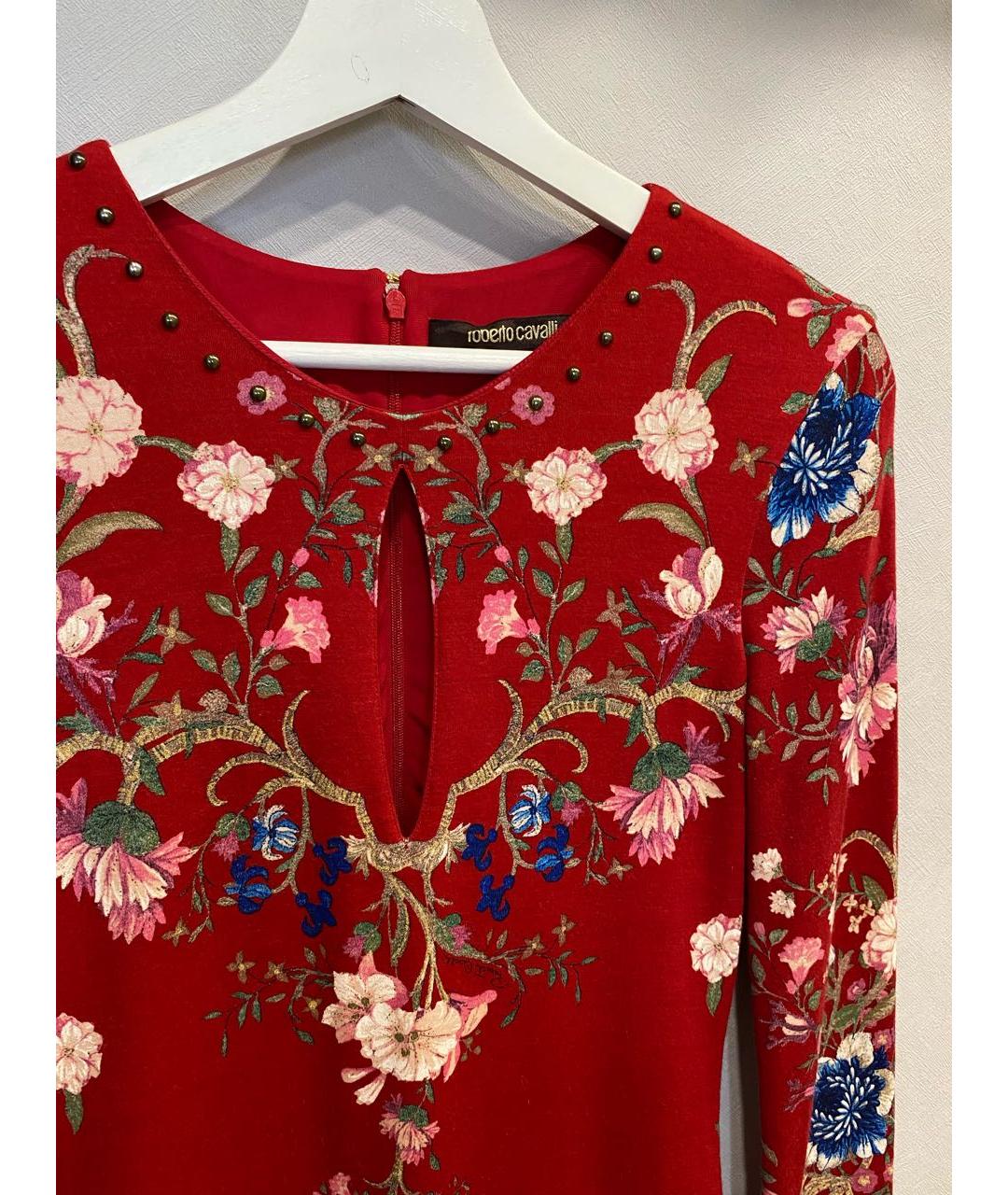 ROBERTO CAVALLI Мульти шерстяное коктейльное платье, фото 6
