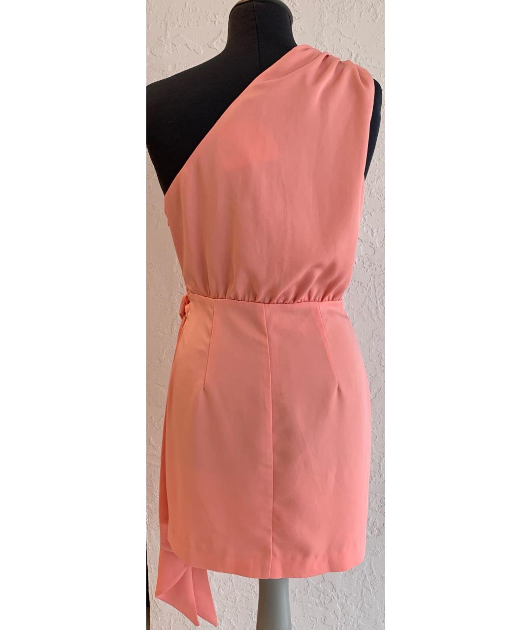 MISHA COLLECTION Коралловое полиэстеровое коктейльное платье, фото 5