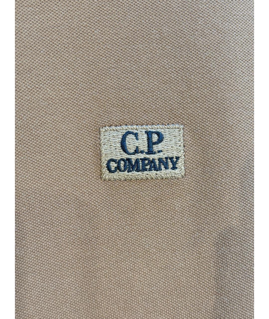 CP COMPANY Коричневое хлопковое поло с длинным рукавом, фото 6