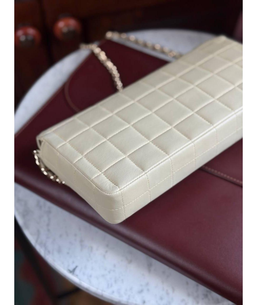 CHANEL Бежевая кожаная сумка через плечо, фото 3