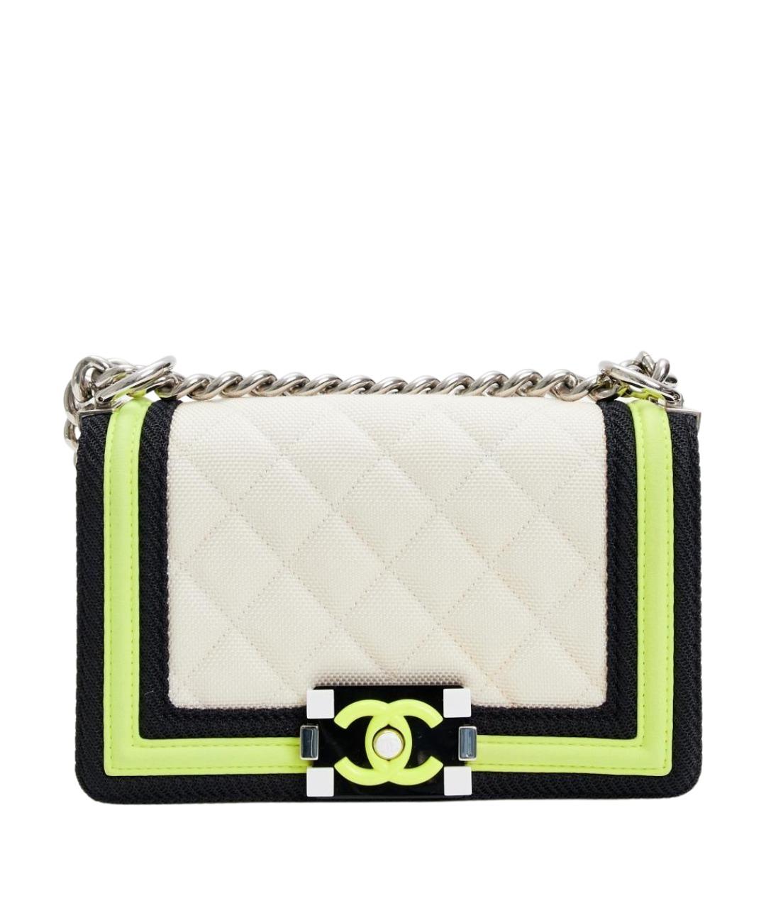 CHANEL Белая тканевая сумка через плечо, фото 1