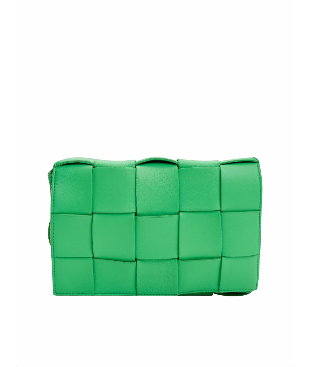 BOTTEGA VENETA Зеленая кожаная сумка через плечо, фото 7