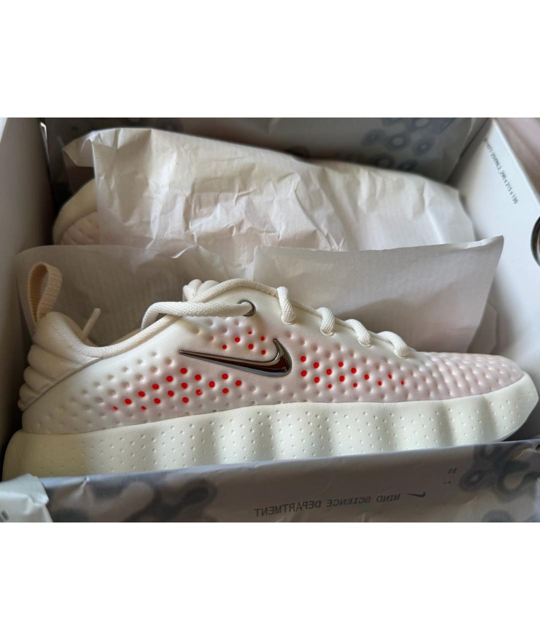 NIKE Белые текстильные кроссовки, фото 5