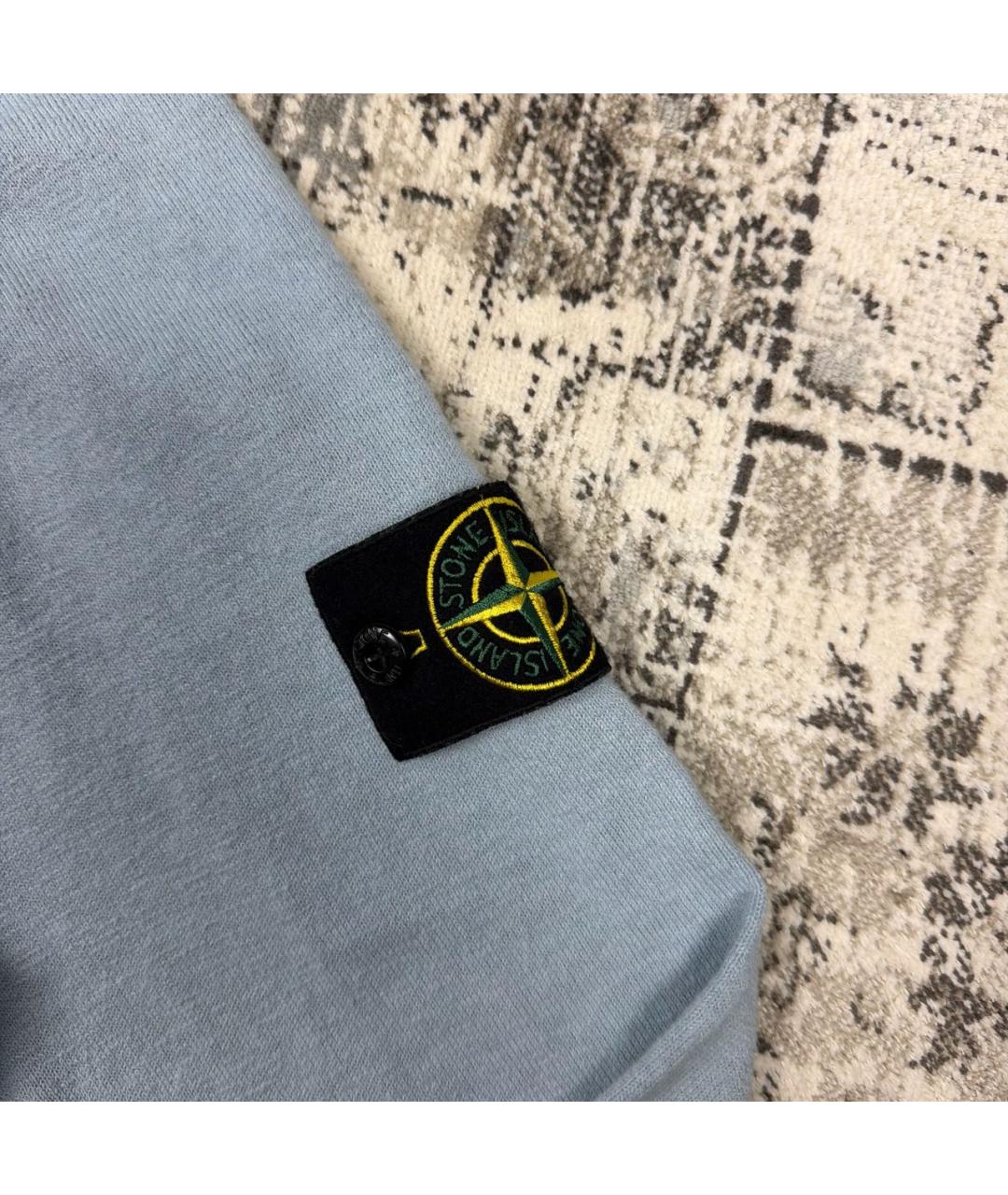 STONE ISLAND Голубой хлопковый джемпер / свитер, фото 4
