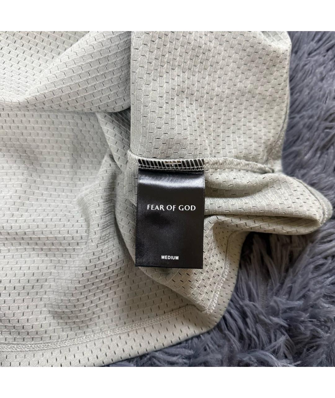 FEAR OF GOD Серая синтетическая футболка, фото 4