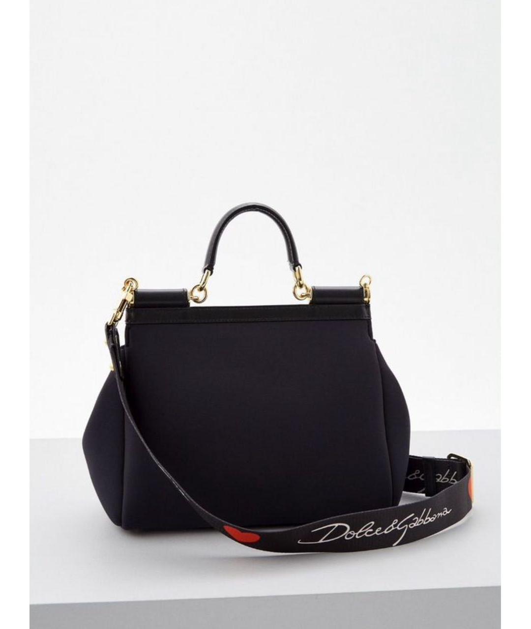 DOLCE&GABBANA Черная сумка тоут, фото 6