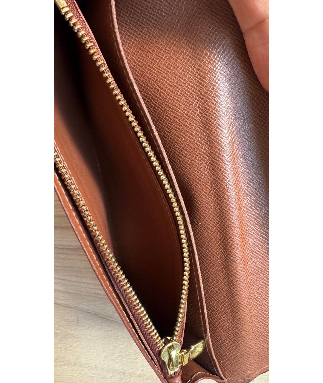 LOUIS VUITTON Коричневый кошелек, фото 4
