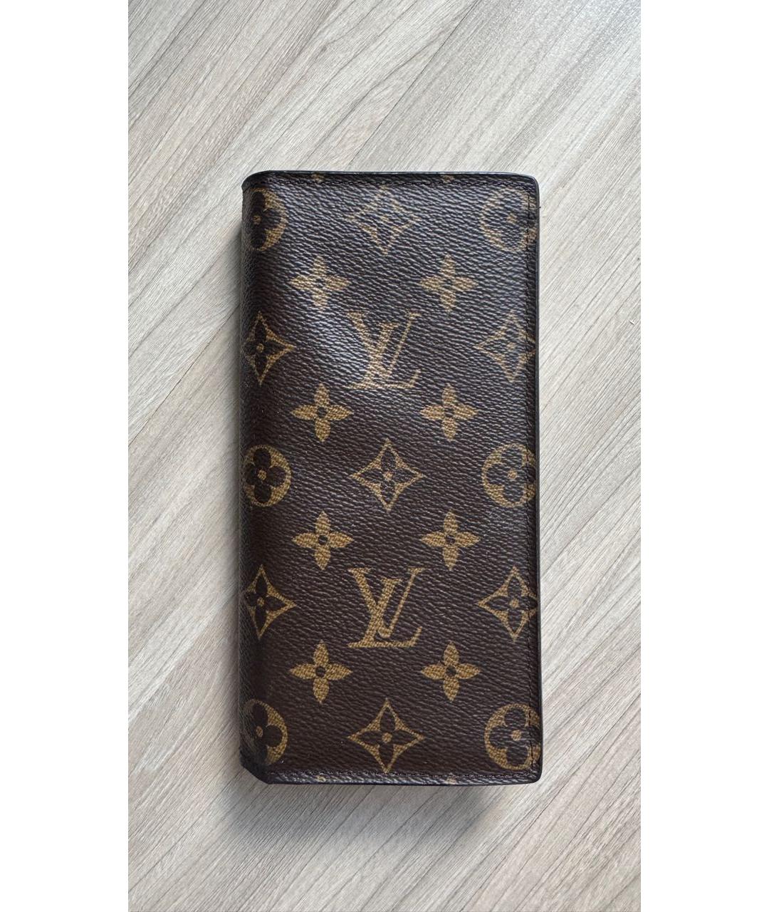 LOUIS VUITTON Коричневый кошелек, фото 9