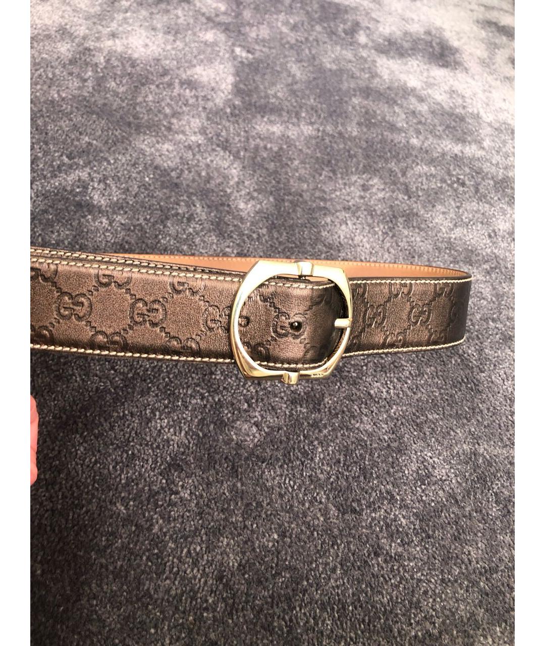 GUCCI Коричневый кожаный ремень, фото 2