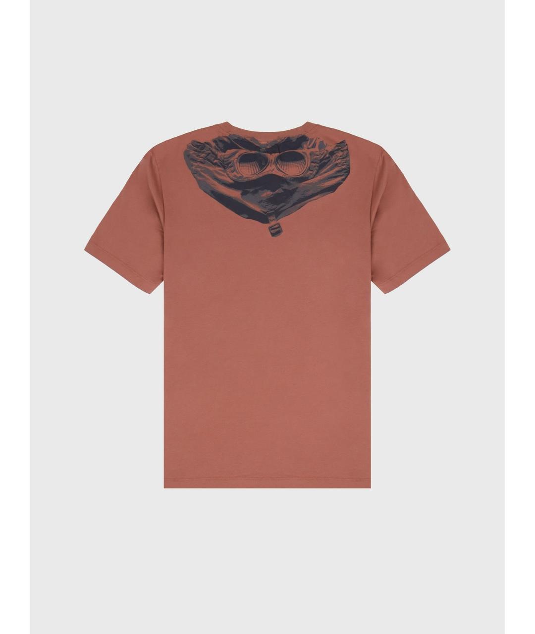 CP COMPANY Оранжевая хлопковая футболка, фото 2