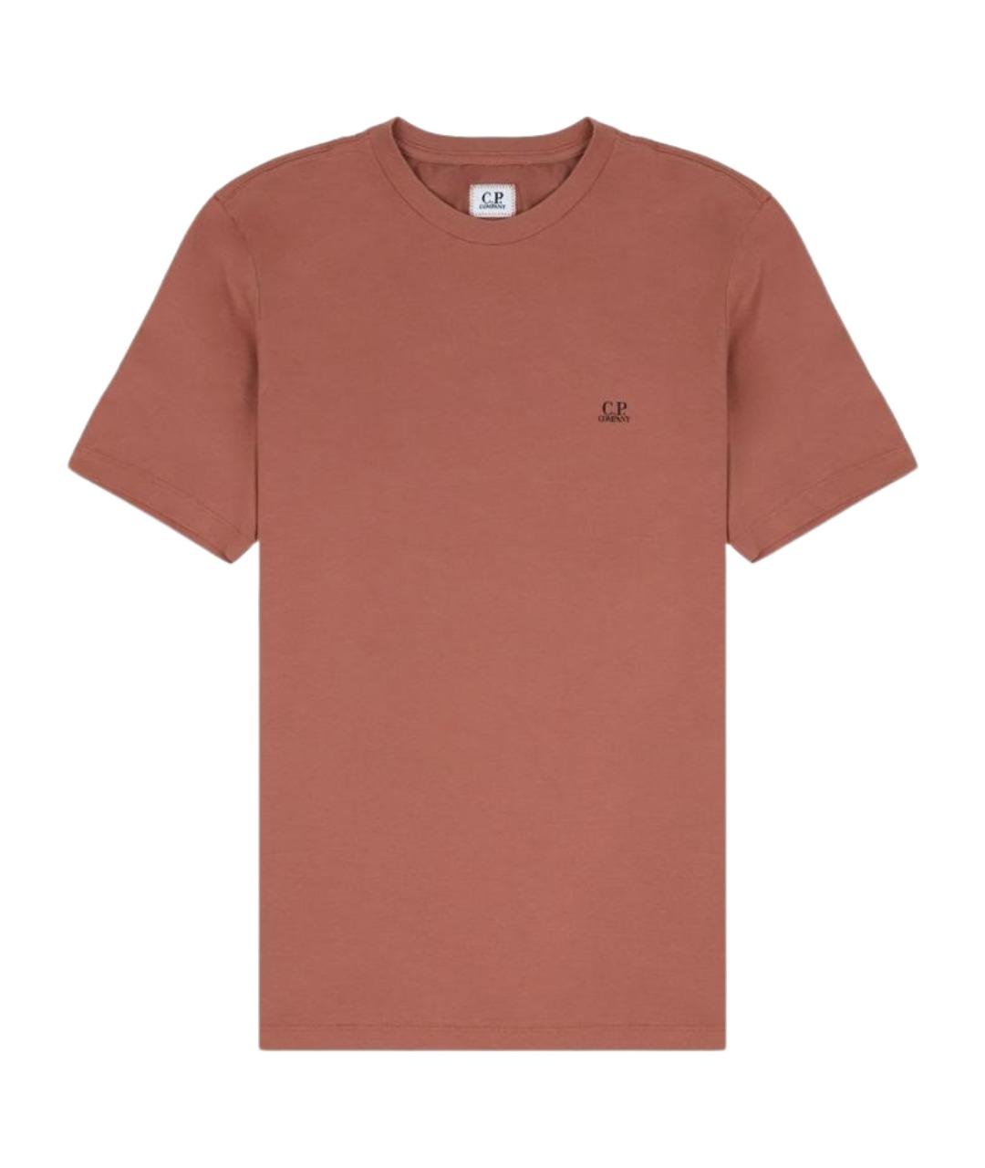 CP COMPANY Оранжевая хлопковая футболка, фото 1