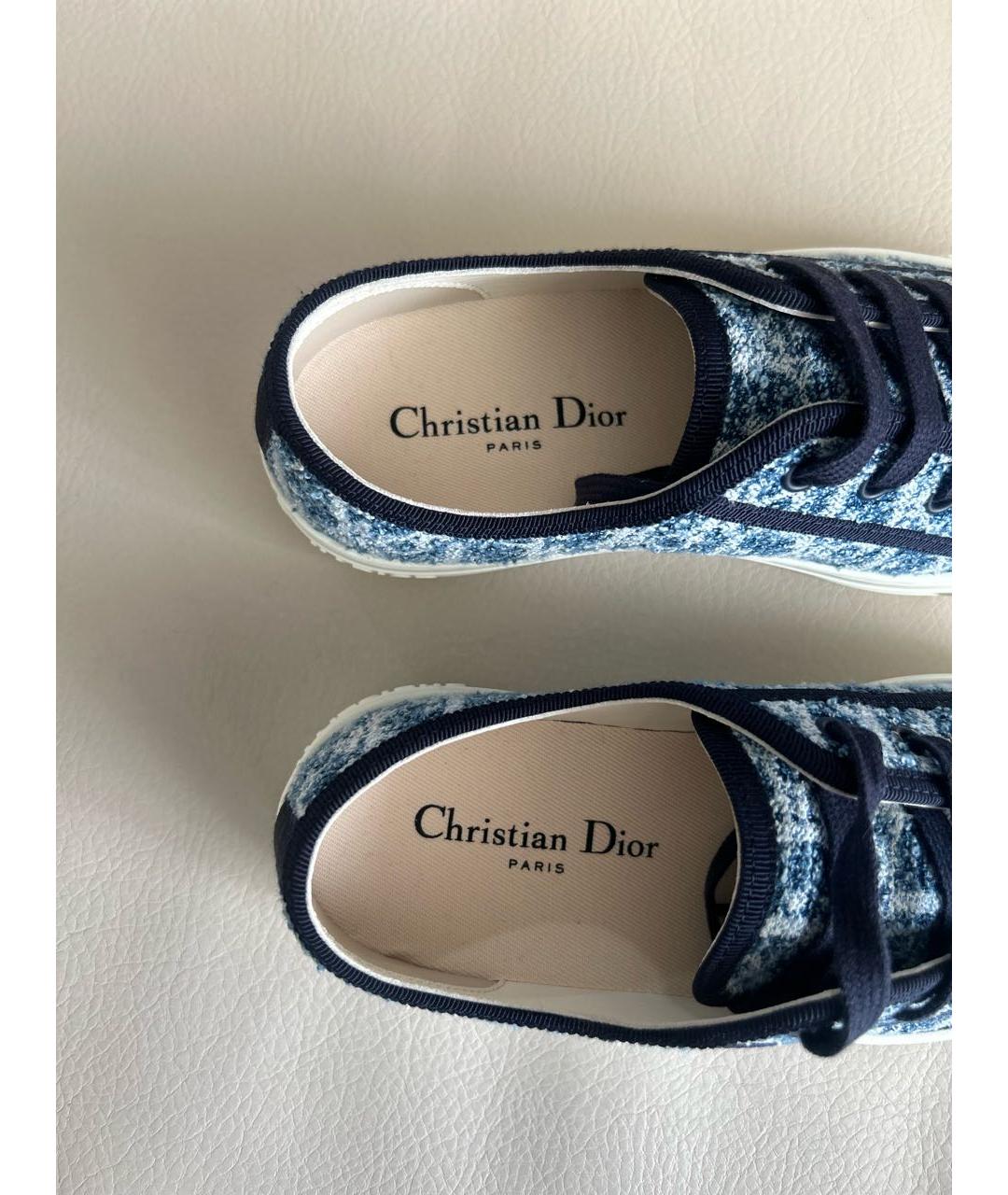 CHRISTIAN DIOR Синие текстильные кеды, фото 7