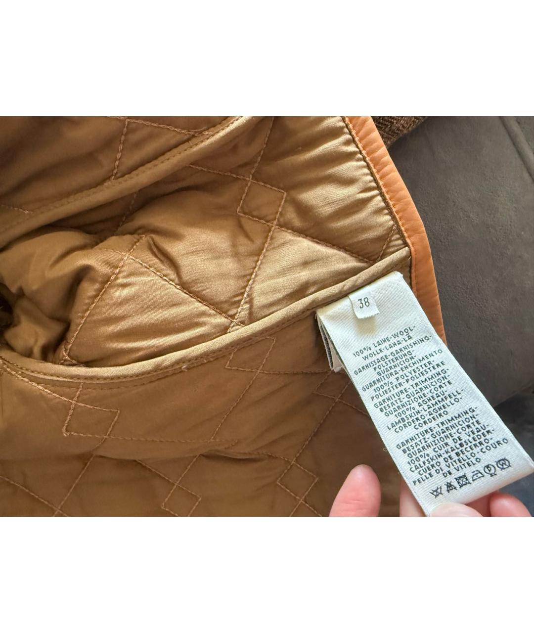 HERMES Коричневая шерстяная куртка, фото 6