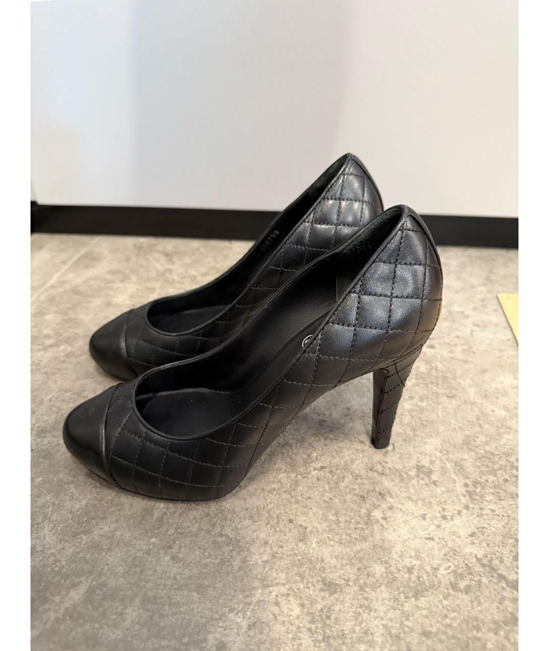 CHANEL Черные кожаные туфли, фото 8