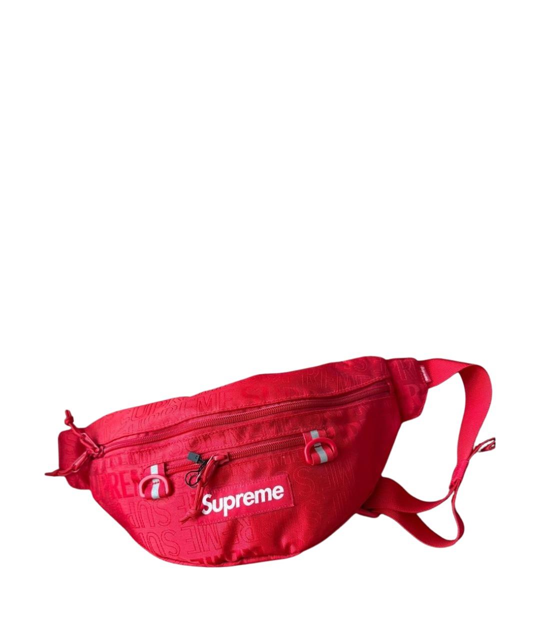 SUPREME Красная поясная сумка, фото 1