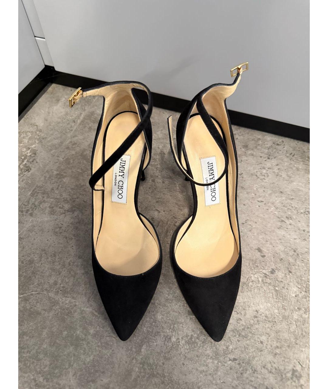 JIMMY CHOO Черные замшевые туфли, фото 2