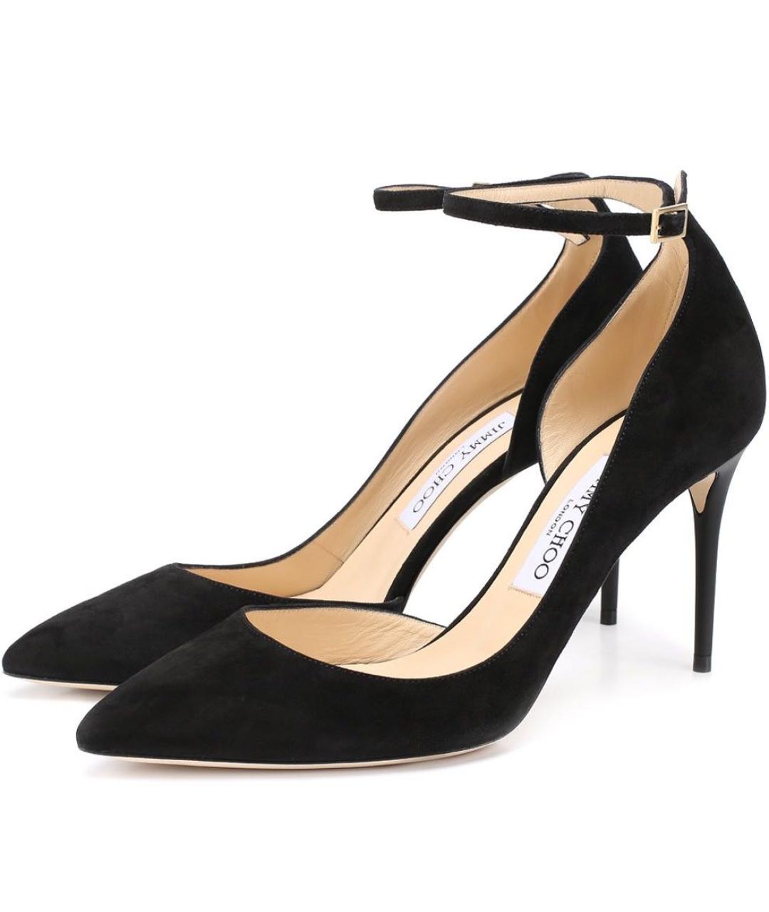 JIMMY CHOO Черные замшевые туфли, фото 3