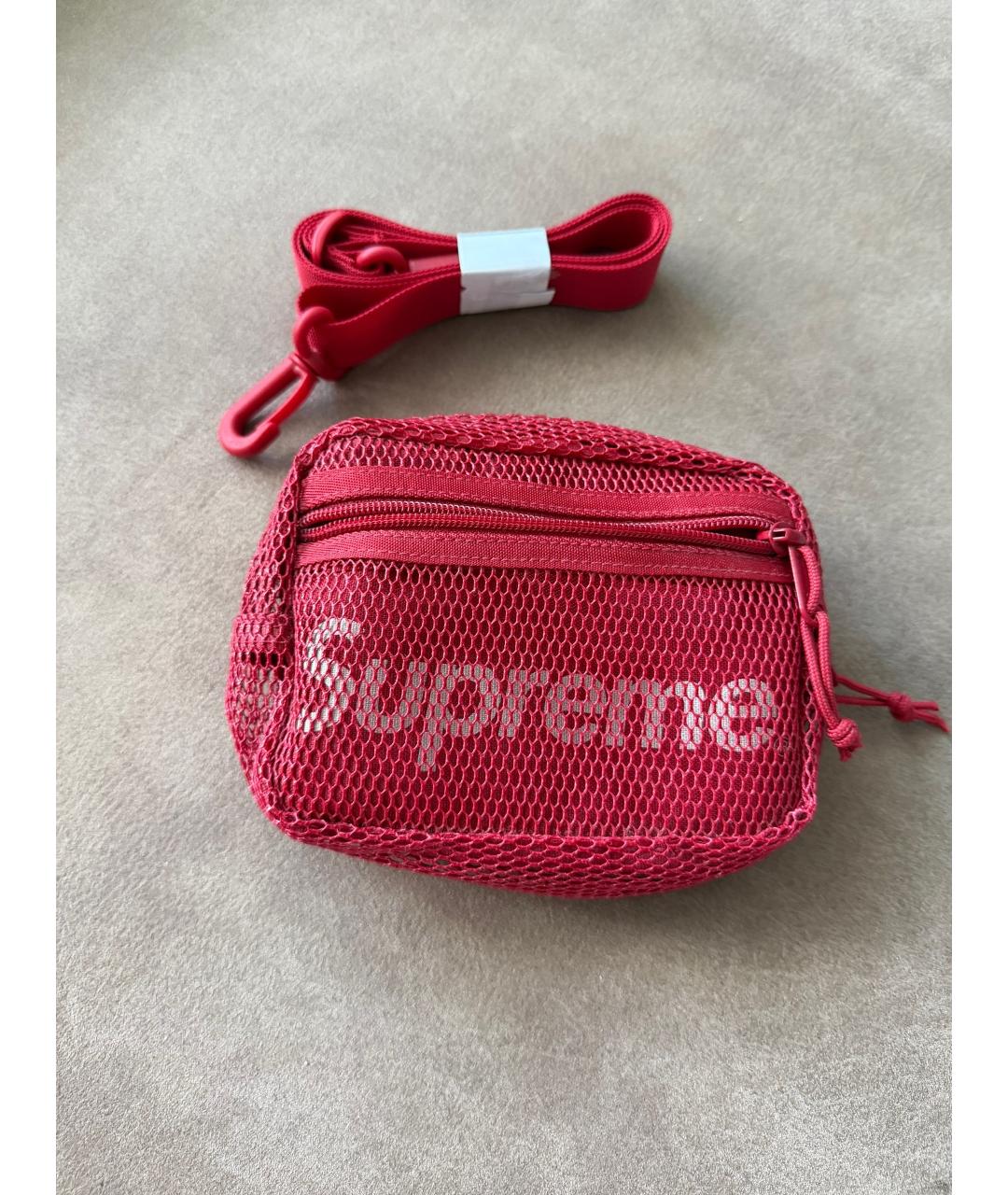 SUPREME Красная поясная сумка, фото 4