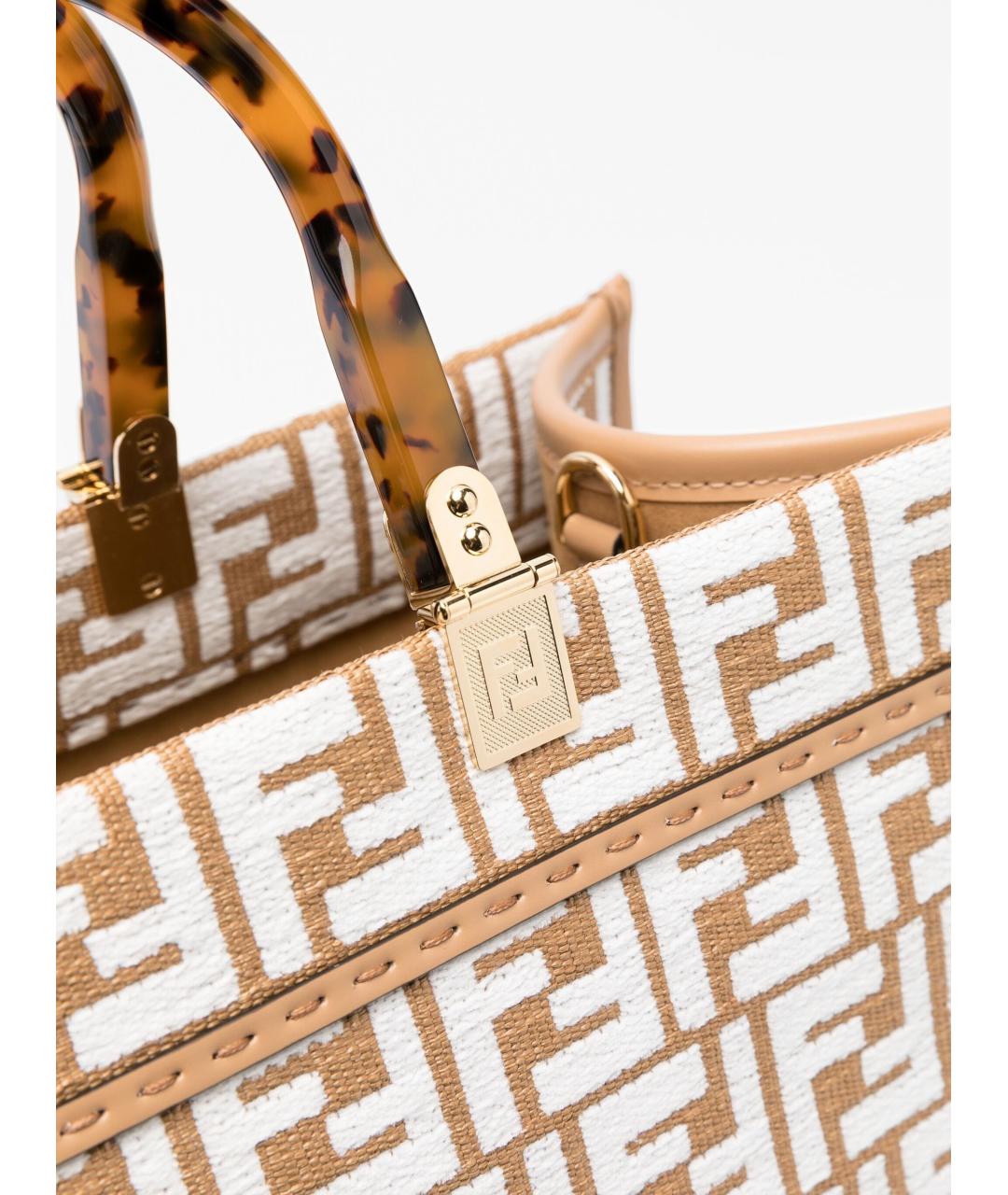 FENDI Бежевая сумка тоут, фото 3