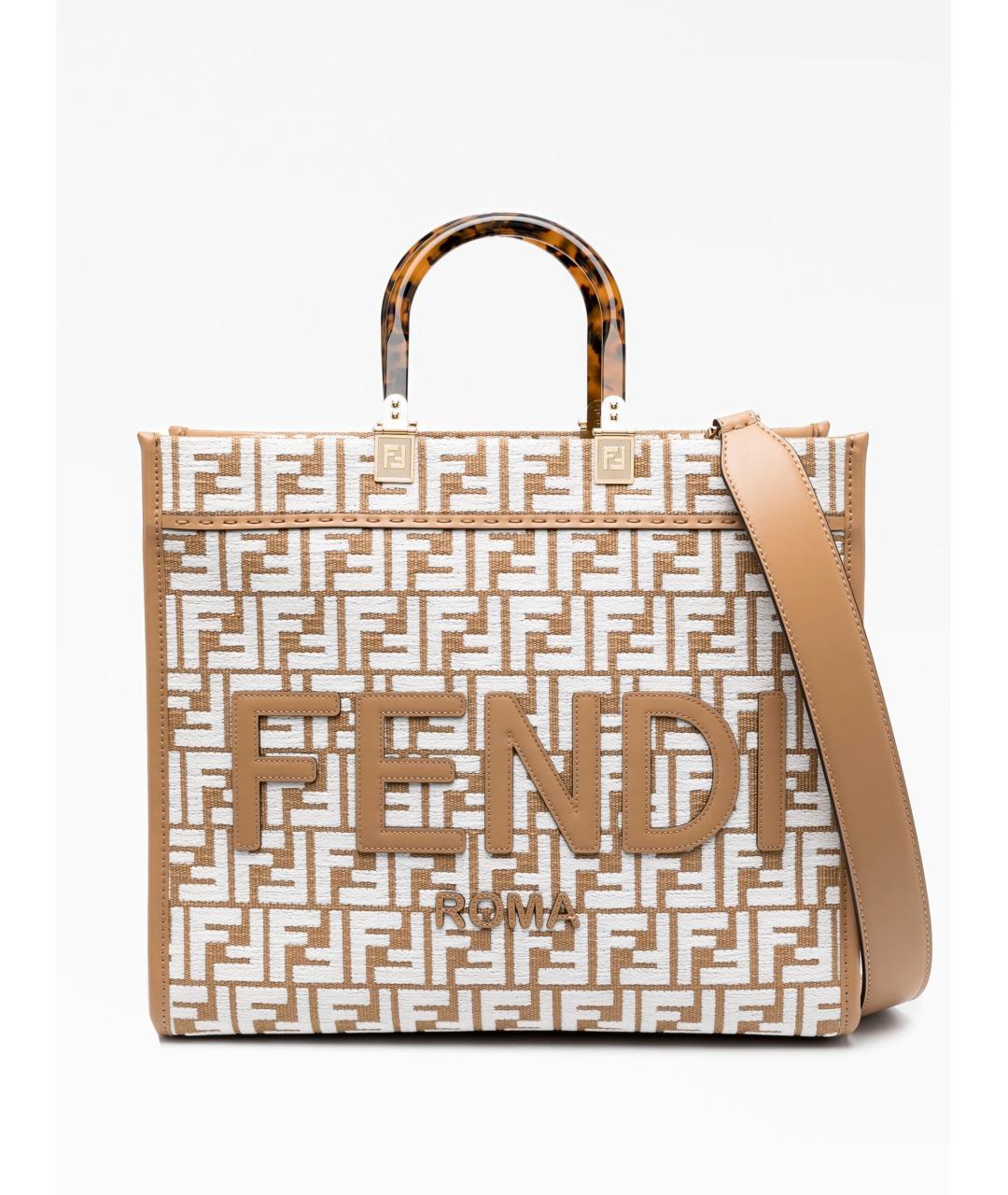 FENDI Бежевая сумка тоут, фото 8