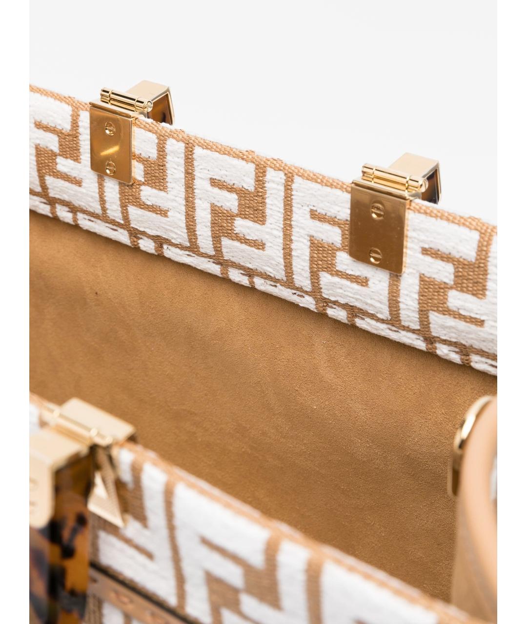 FENDI Бежевая сумка тоут, фото 5