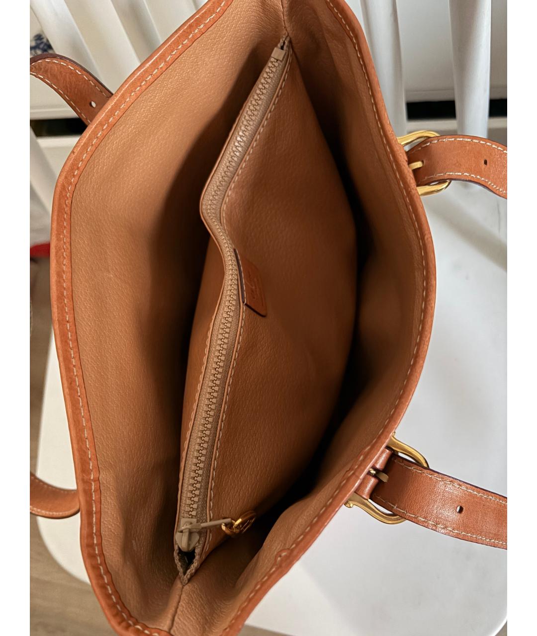 CELINE Коричневая сумка через плечо из искусственной кожи, фото 6