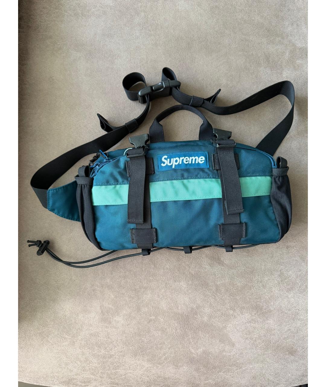 SUPREME Зеленая поясная сумка, фото 4