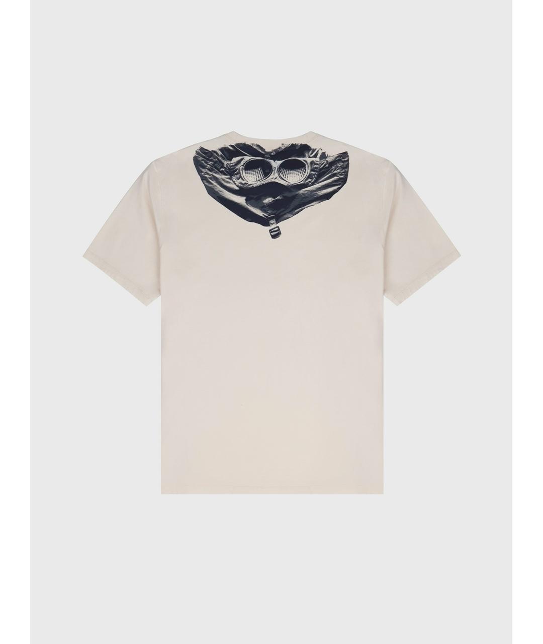CP COMPANY Бежевая хлопковая футболка, фото 8