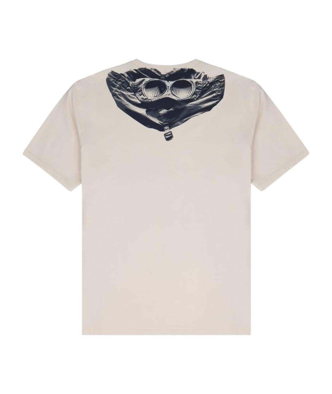 CP COMPANY Бежевая хлопковая футболка, фото 2