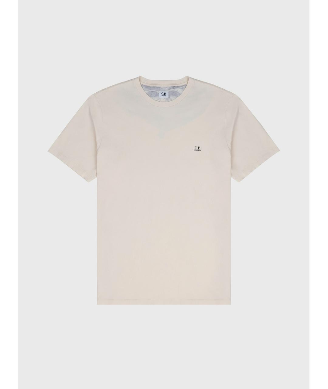 CP COMPANY Бежевая хлопковая футболка, фото 9