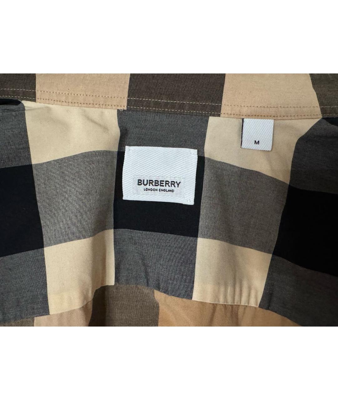 BURBERRY Бежевая хлопковая кэжуал рубашка, фото 3