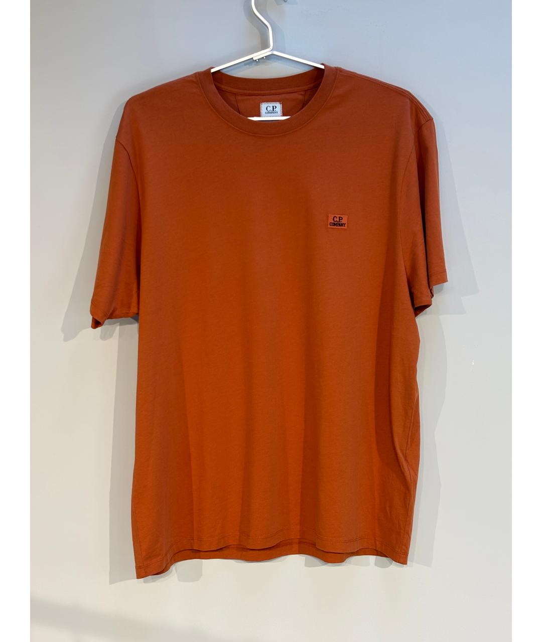 CP COMPANY Оранжевая хлопковая футболка, фото 4