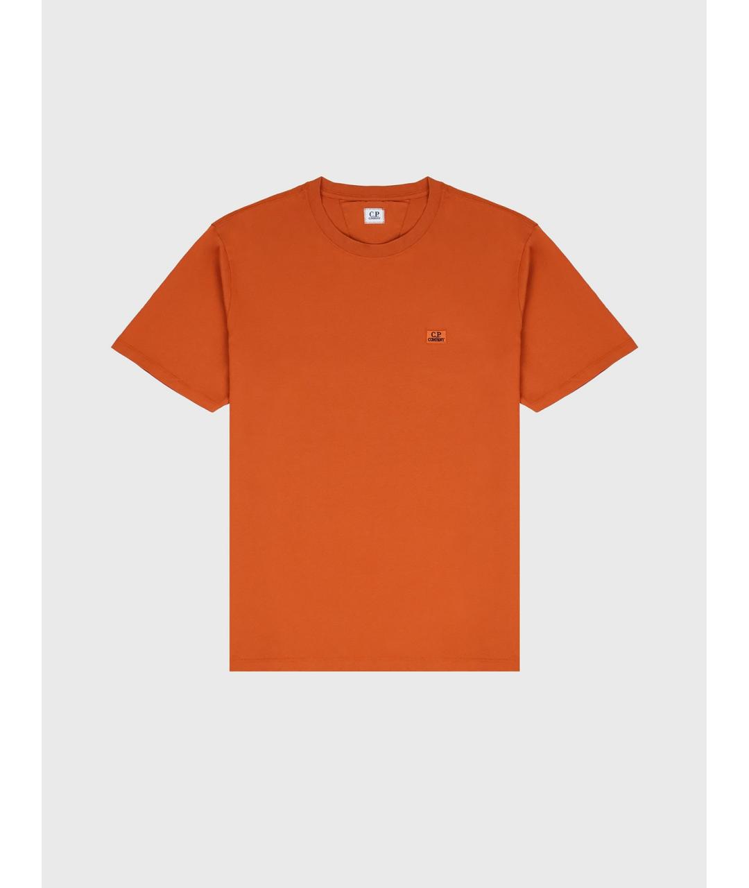 CP COMPANY Оранжевая хлопковая футболка, фото 8
