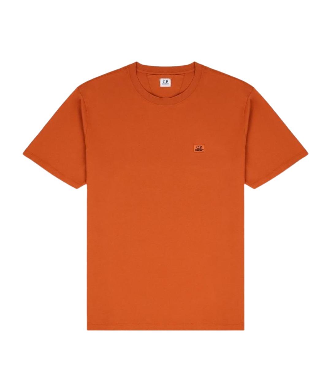 CP COMPANY Оранжевая хлопковая футболка, фото 1