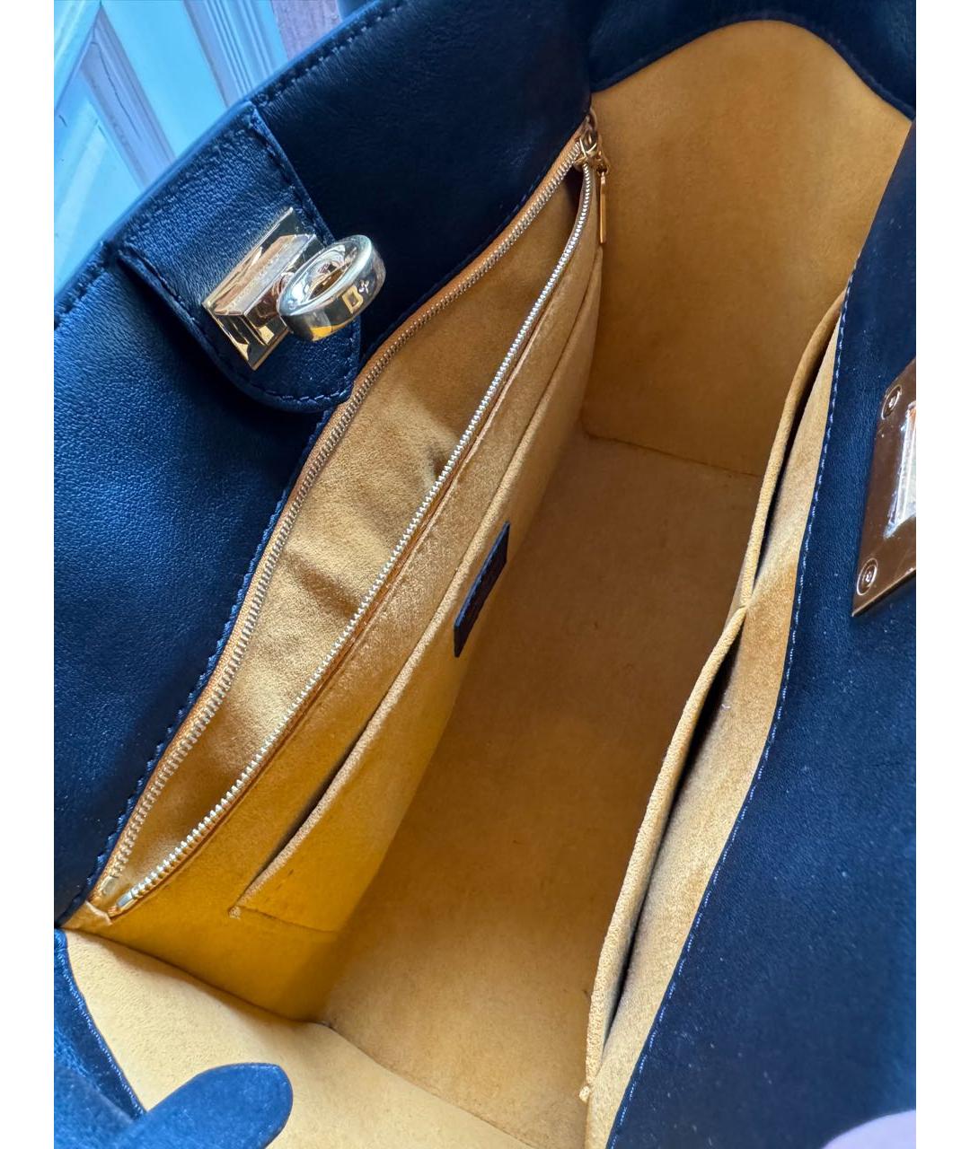 LOUIS VUITTON Черная кожаная сумка с короткими ручками, фото 4