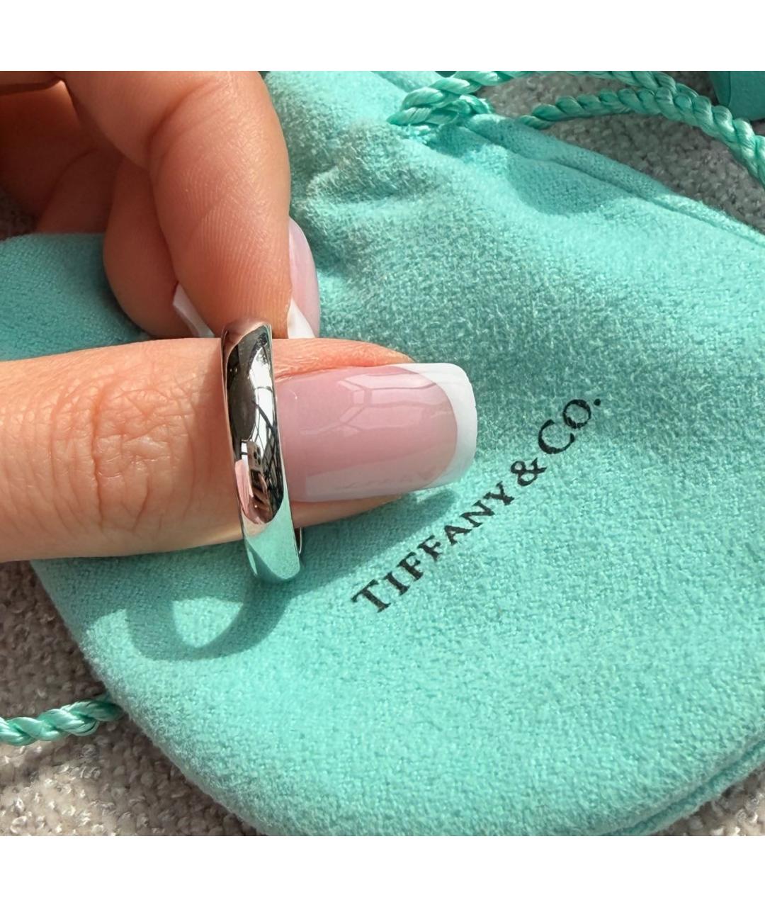 TIFFANY&CO Серебряное платиновое кольцо, фото 3