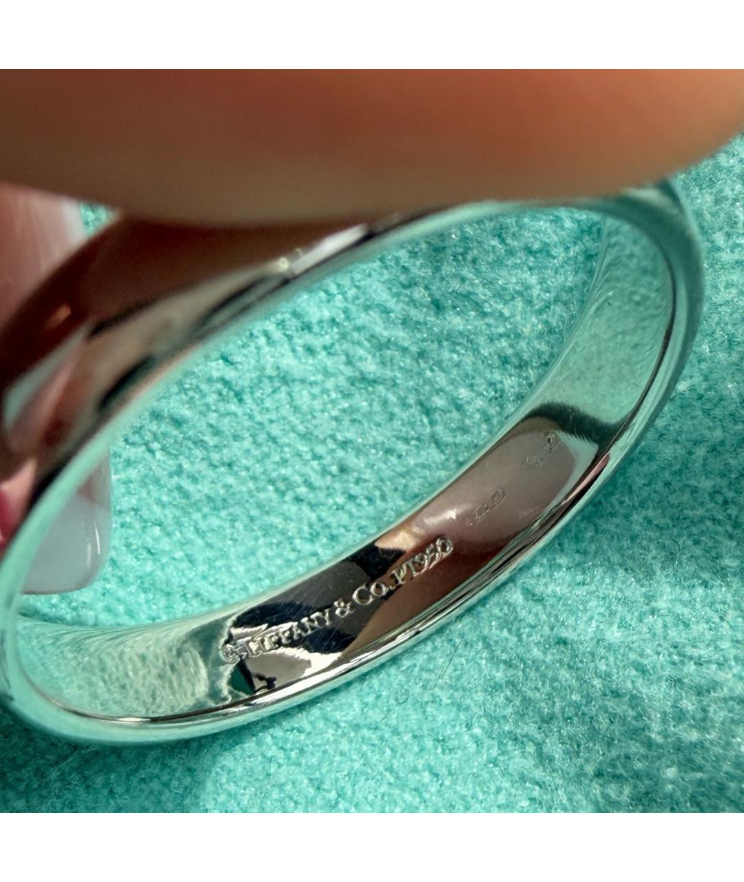 TIFFANY&CO Серебряное платиновое кольцо, фото 5