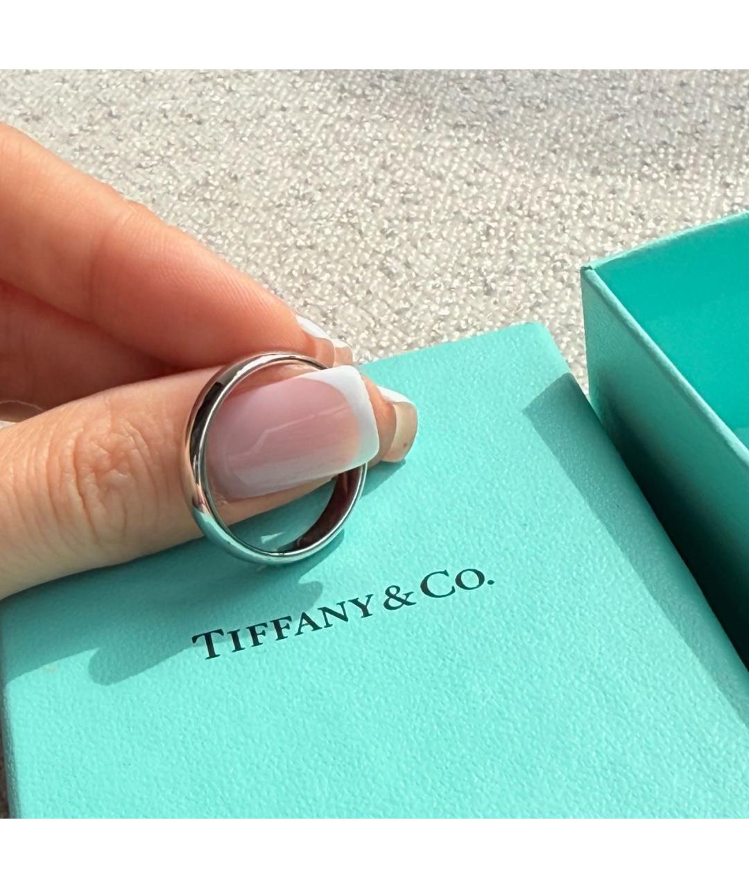 TIFFANY&CO Серебряное платиновое кольцо, фото 2