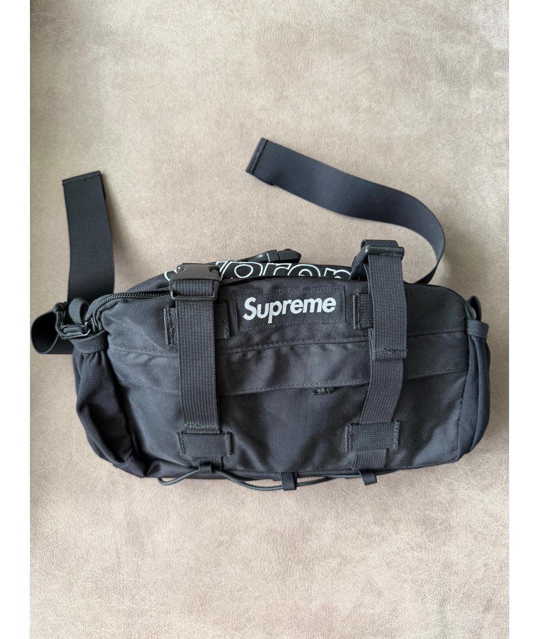 SUPREME Черная поясная сумка, фото 4