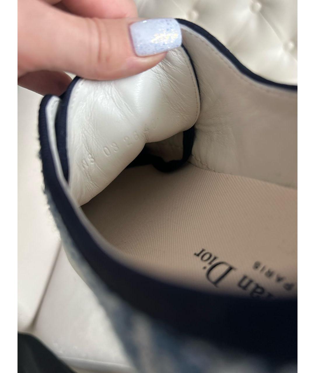 CHRISTIAN DIOR Синие текстильные кеды, фото 5
