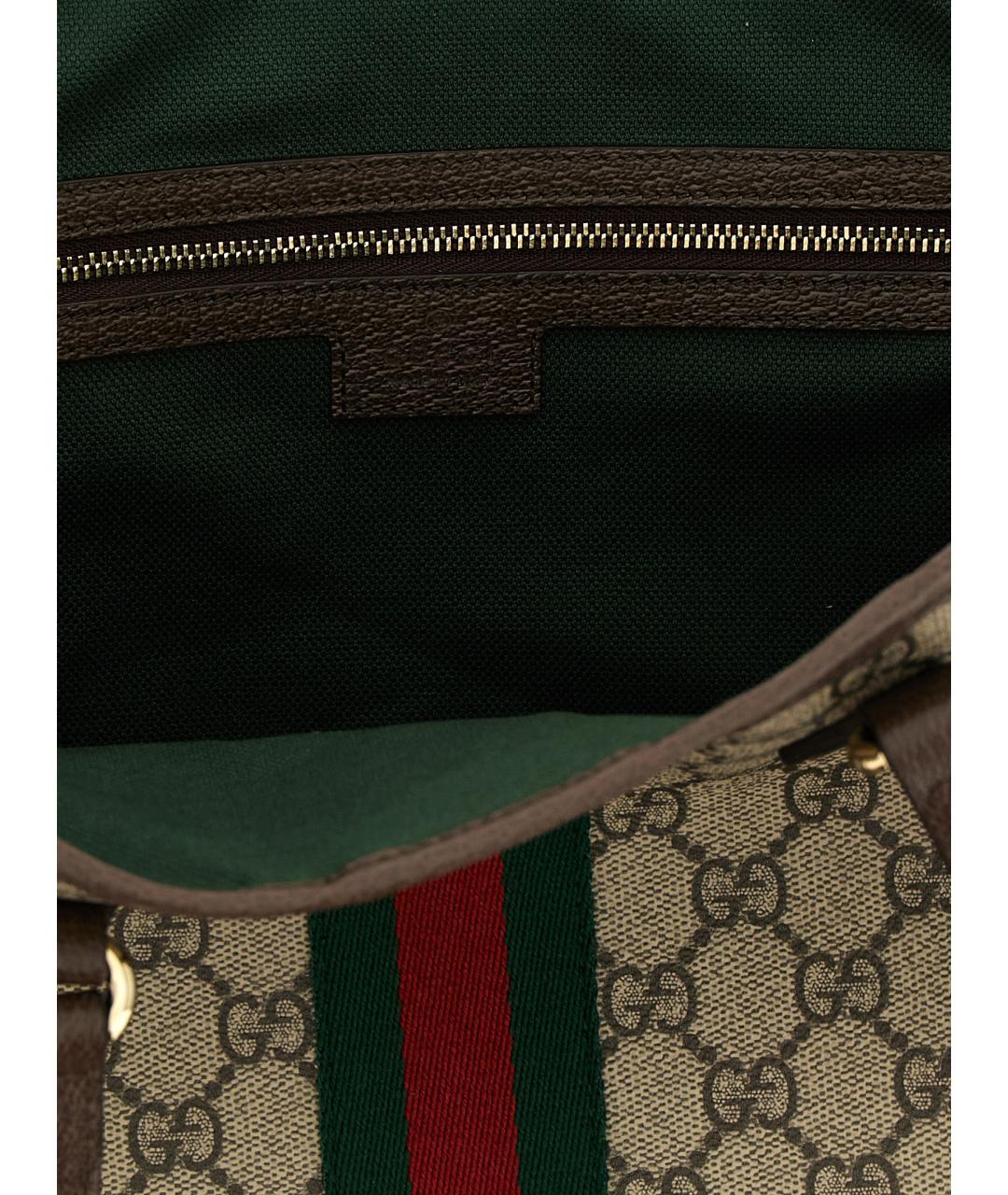GUCCI Бежевая канва сумка тоут, фото 4