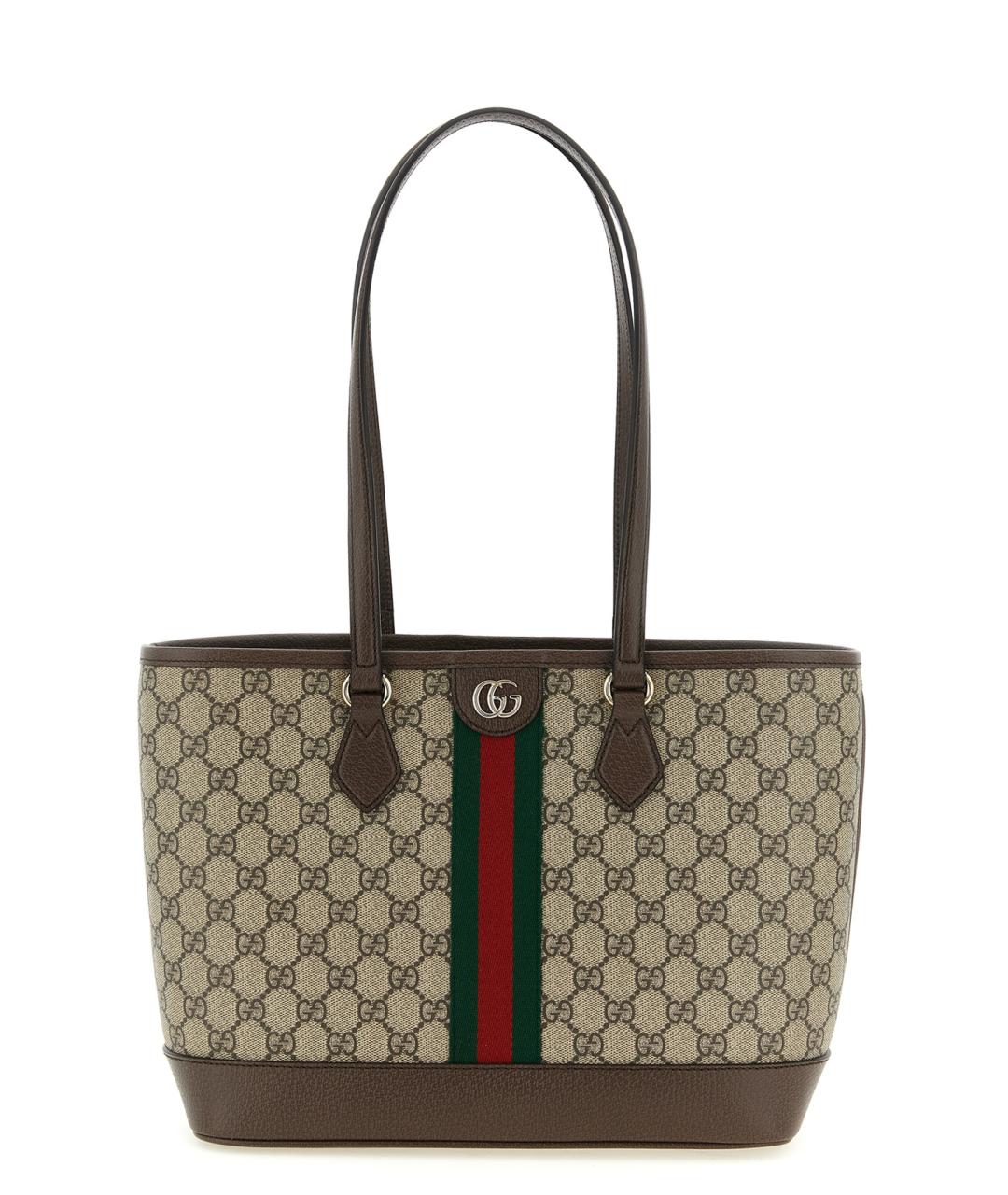 GUCCI Бежевая канва сумка тоут, фото 1