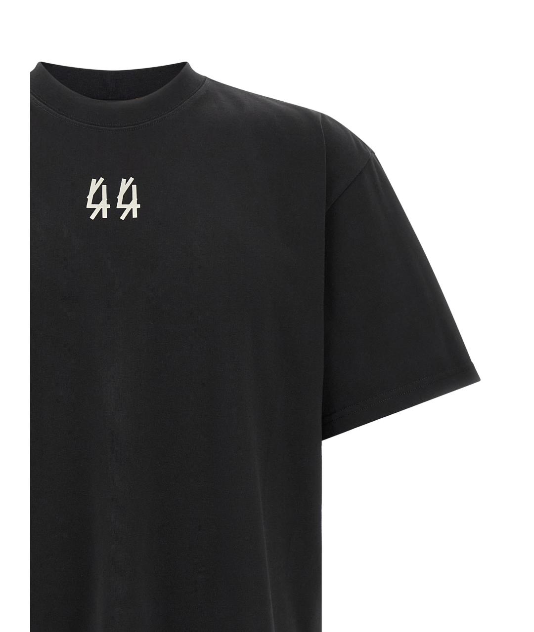 44 LABEL Черная хлопковая футболка, фото 3