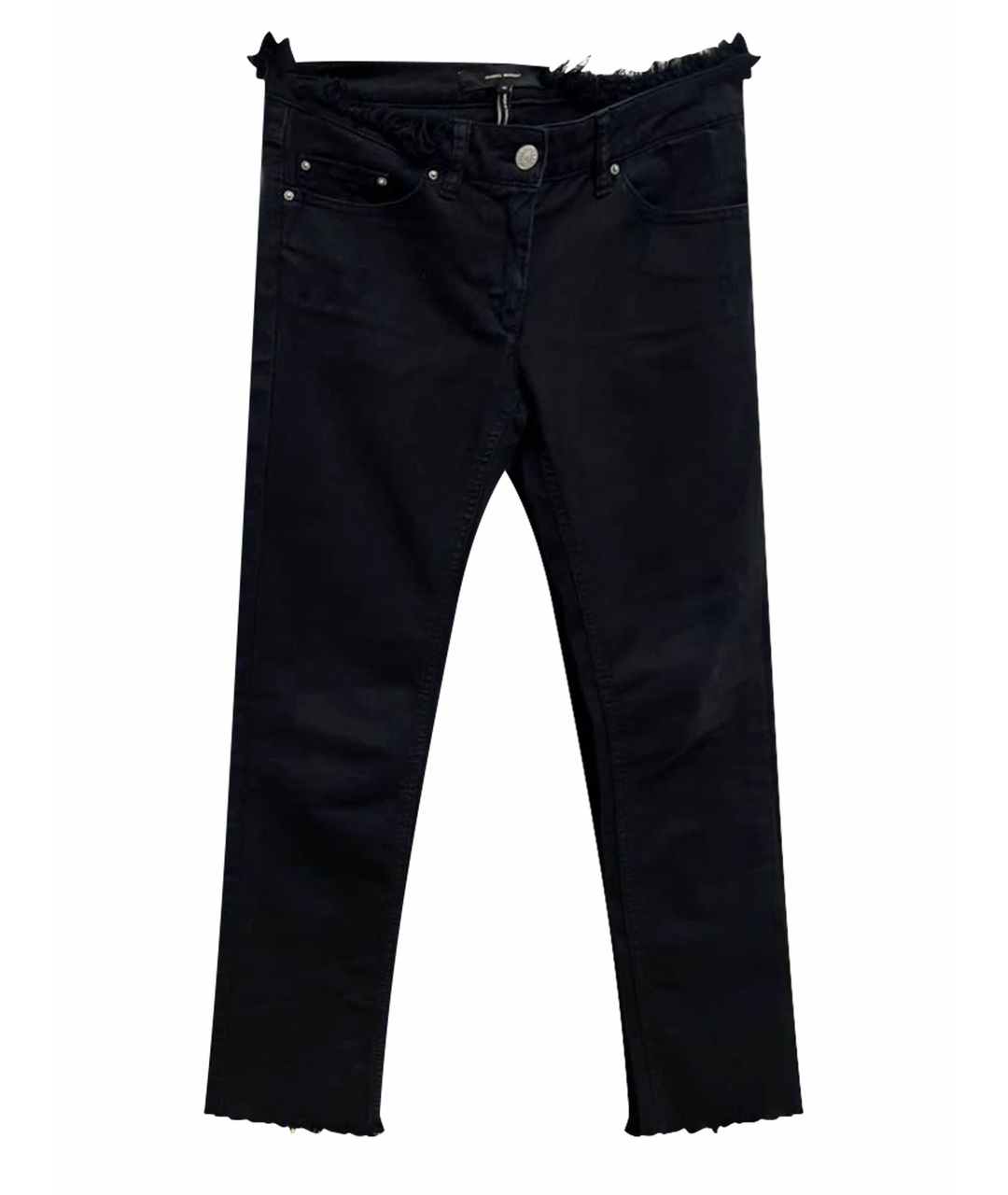 ISABEL MARANT Черные хлопковые джинсы слим, фото 1