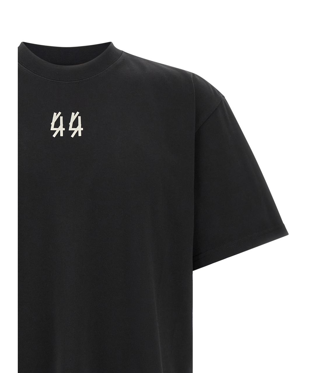 44 LABEL Черная хлопковая футболка, фото 3