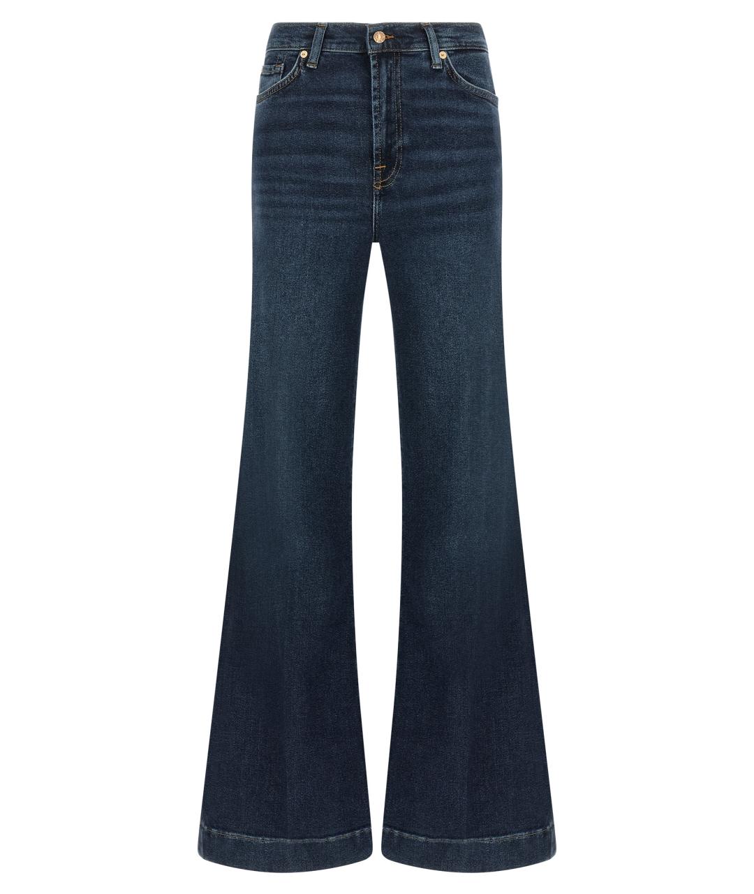 7 FOR ALL MANKIND Синие хлопковые джинсы клеш, фото 1