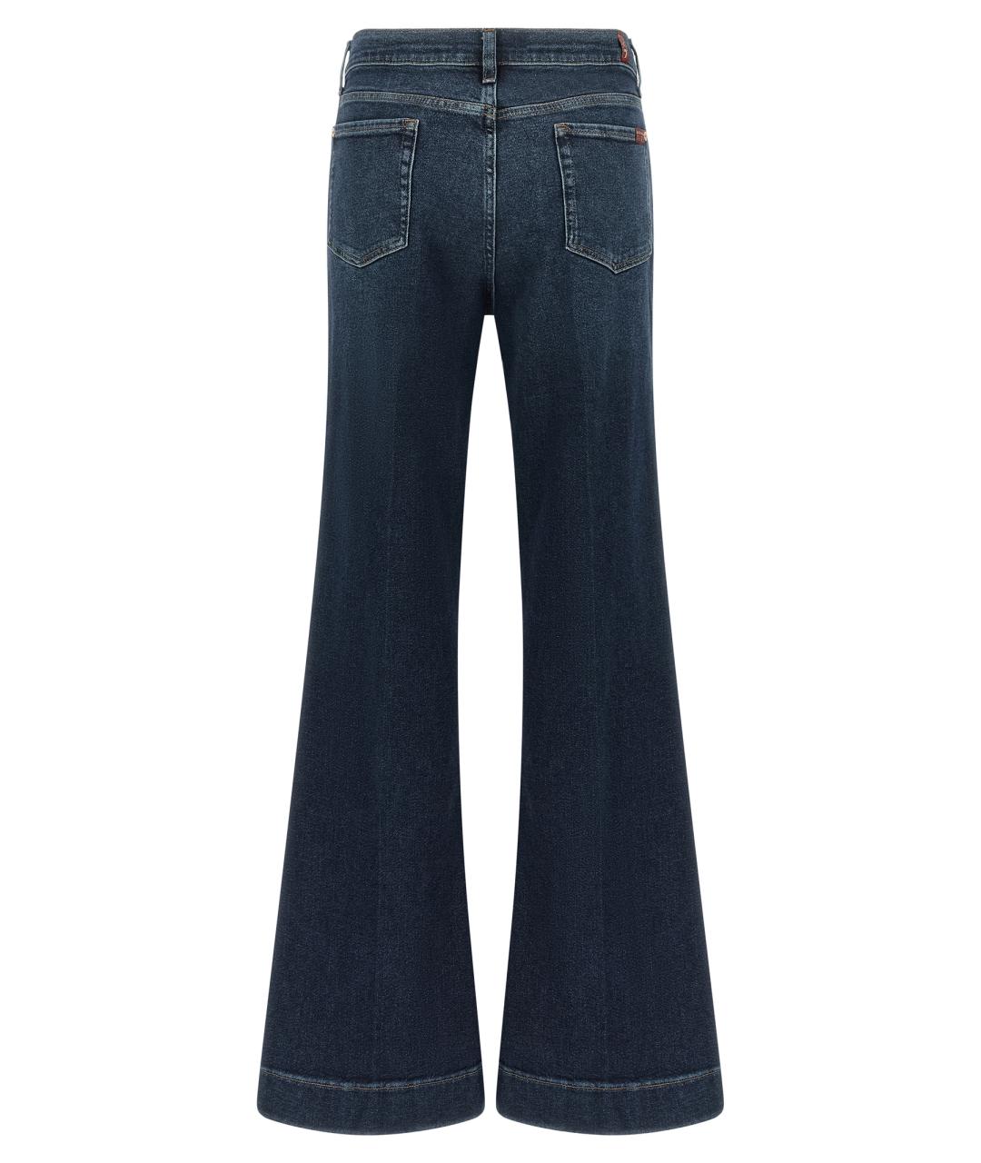 7 FOR ALL MANKIND Синие хлопковые джинсы клеш, фото 2