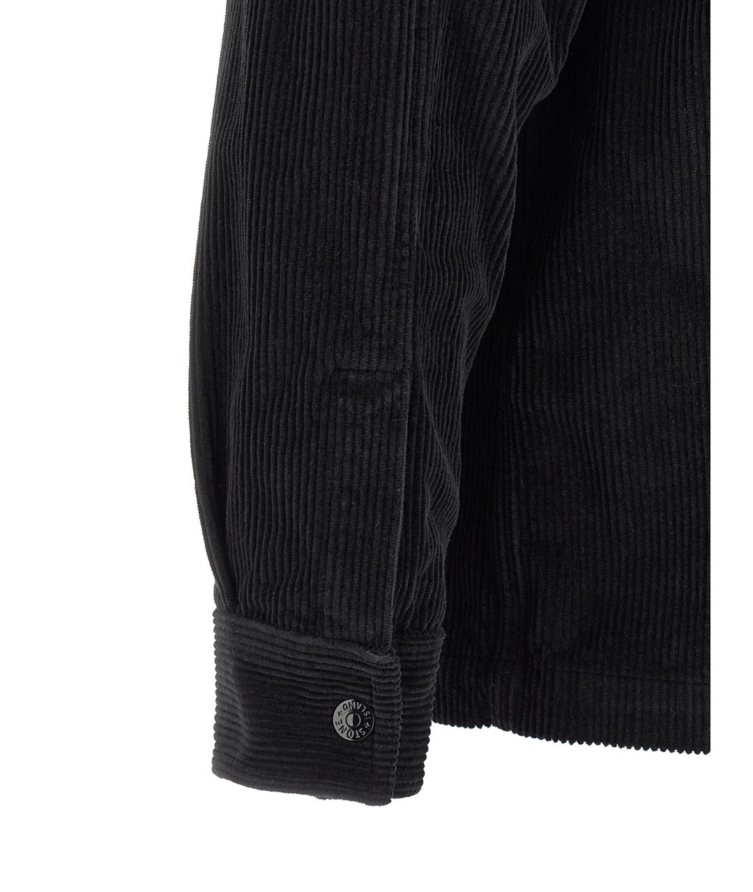 STONE ISLAND Черная хлопковая кэжуал рубашка, фото 4