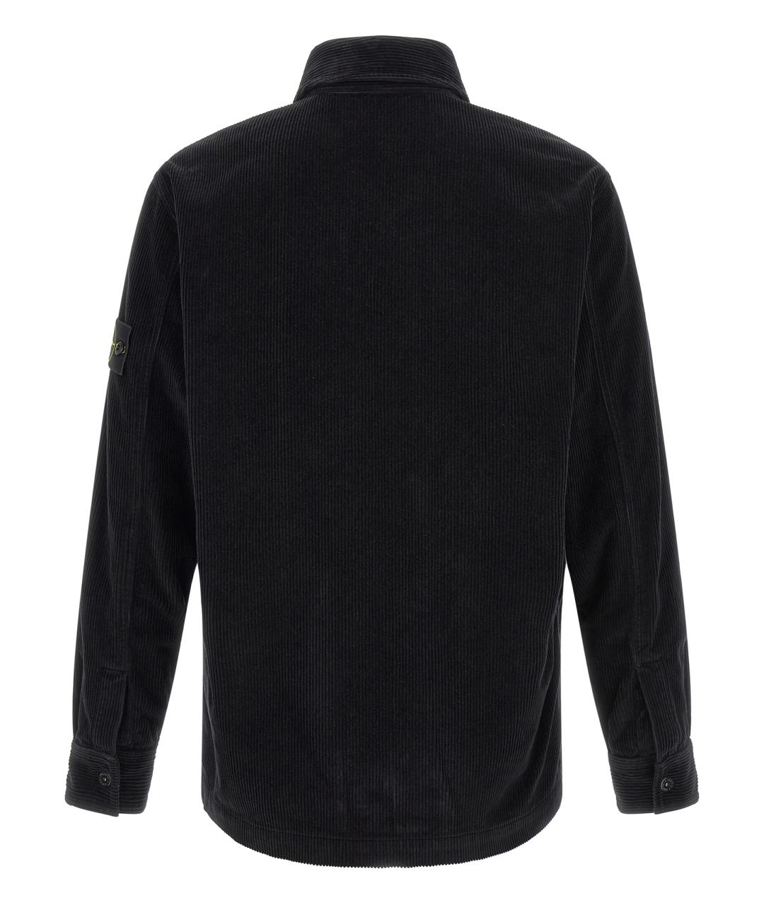STONE ISLAND Черная хлопковая кэжуал рубашка, фото 2